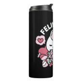 猫好き – かわいいバレンタインの猫デザイン タンブラー (回転左)