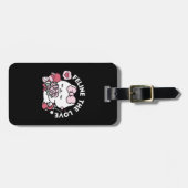 猫好き – かわいいバレンタインの猫デザイン ラゲッジタグ (正面横)