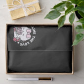 猫好き – かわいいバレンタインの猫デザイン 薄葉紙 (ギフト)