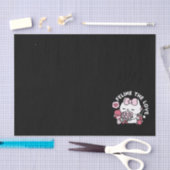 猫好き – かわいいバレンタインの猫デザイン 薄葉紙 (クラフト)