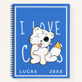 猫好き – かわいい名前のテンプレート ノートブック