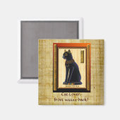 「猫好き」エジプトのバステット猫マグネット マグネット (正面/裏面)