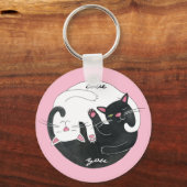 猫好き キーホルダー (正面)