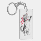 猫好き キーホルダー (正面左)