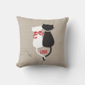 猫好き クッション (正面)