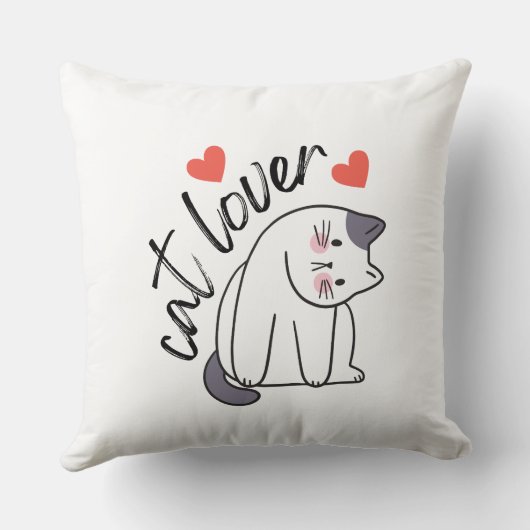 猫好き クッション (裏面)
