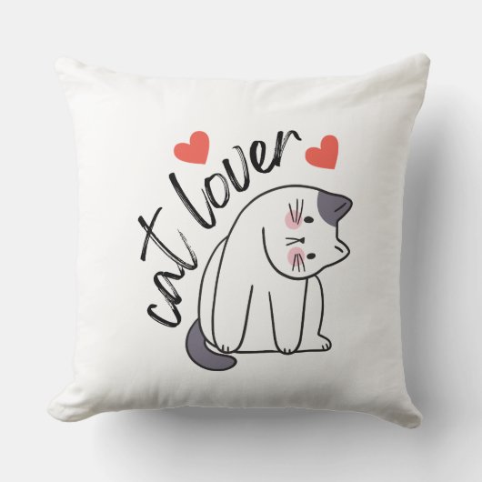 猫好き クッション (正面)