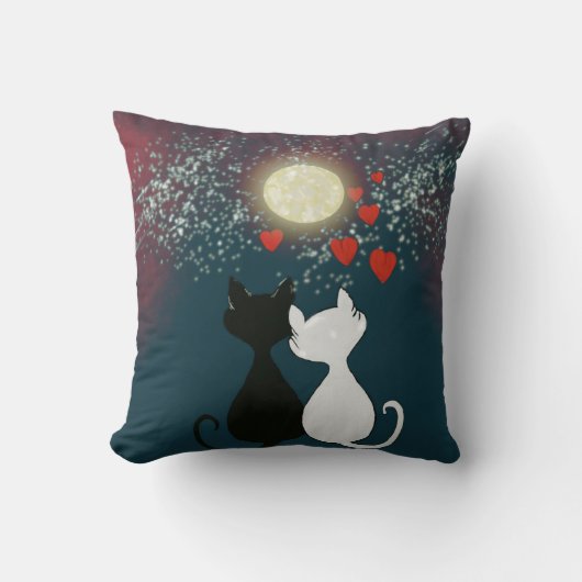 猫好き クッション (正面)