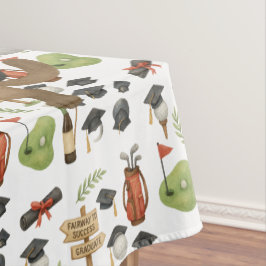 猫好き・ゴルファーをテーマにしたゴルフの卒業 テーブルクロス