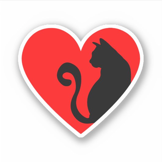 猫好き シール (正面)