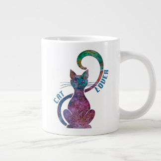 猫好き ジャンボコーヒーマグカップ