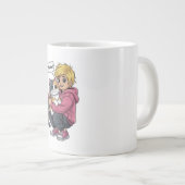 猫好き ジャンボコーヒーマグカップ (正面右)