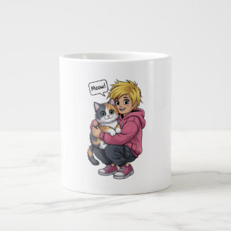 猫好き ジャンボコーヒーマグカップ