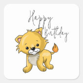 猫好き スクエアシール (正面)