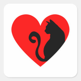猫好き スクエアシール