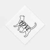 猫好き スタンダードランチョンナプキン (角)