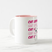 猫好き ツートーンマグカップ (正面左)