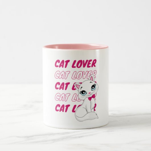 猫好き ツートーンマグカップ (中央)