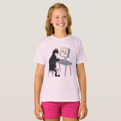 猫好き テックスドキャット Tシャツ (正面フル)