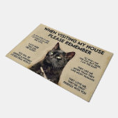 猫好き ドアマット (アングル)