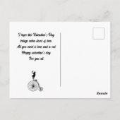 猫好き,ハッピーバレンタインデーのパーソナライズ名 ポストカード (裏面)