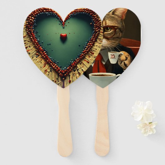 猫好き ハンドファン (正面&裏面)