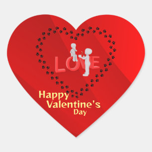 猫好き ハートシール