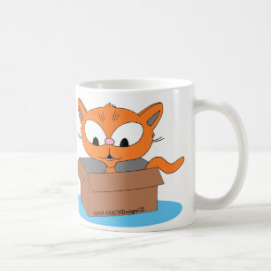 猫好き(ハート)ジンジャー猫かわいい猫インボックス コーヒーマグカップ