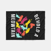 猫好き フリースブランケット (正面(横))