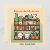 猫好き&ブックラバーズ&プラントラバーズ シーズンカード (正面/裏面)