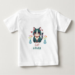 猫好き ベビーTシャツ