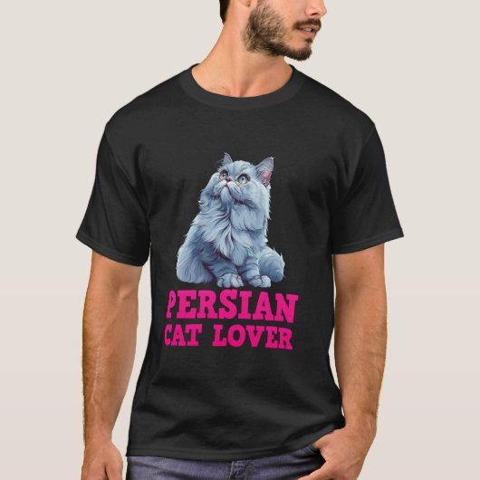 猫好き ペルシャ猫 愛好家 ペルシャ猫 愛好家 女性 Tシャツ (正面)