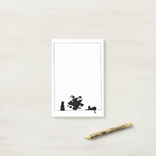 「猫好き」 ポストイット (デスク上)