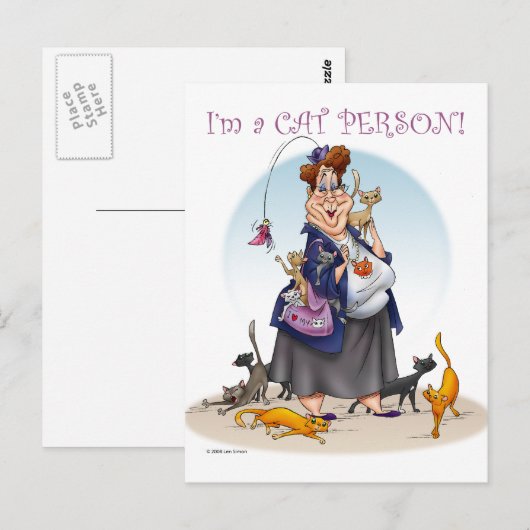 猫好き ポストカード (正面/裏面)