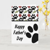猫好き/ポープリントHappy Father's Day Card カード (黄色い花)