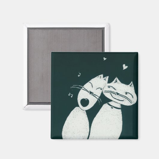 猫好き マグネット (正面/裏面)