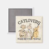 猫好き マグネット (正面/裏面)