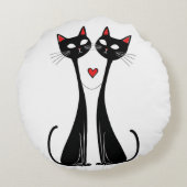 猫好き ラウンドクッション (裏面)