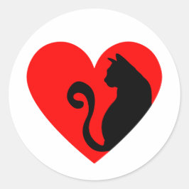 猫好き ラウンドシール