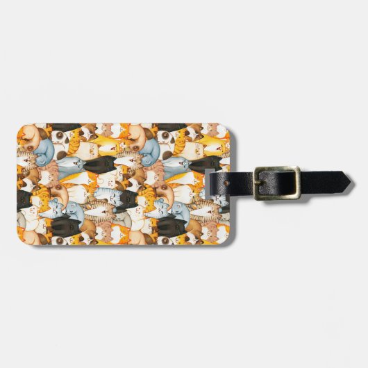 猫好き ラゲッジタグ (正面横)