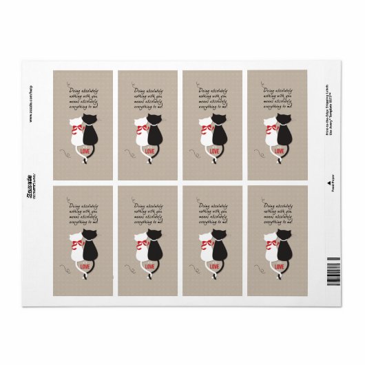 猫好き ラベル (フルシート)