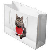 猫好き ラージペーパーバッグ (正面アングル)