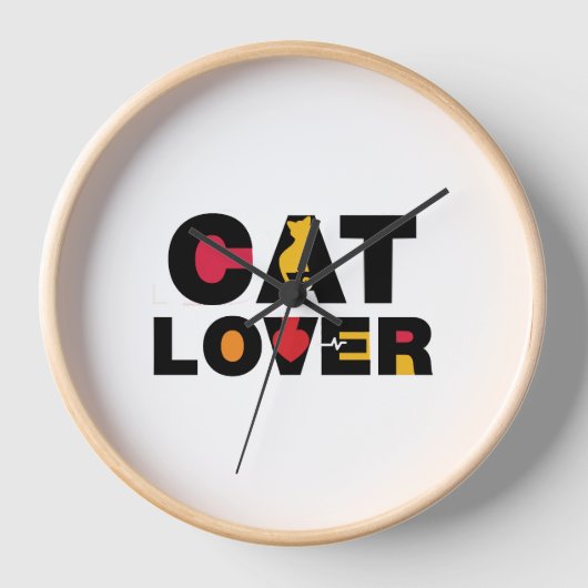 猫好き 壁時計 (正面)
