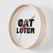 猫好き 壁時計 (傾斜)