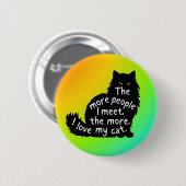 猫好き、愛猫の数が増える 缶バッジ (正面&裏面)
