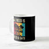 猫好き – 本と猫の本が必要 コーヒーマグカップ (正面左)
