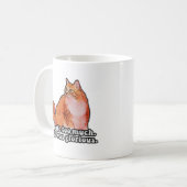 猫好き、猫好きのためのグズグズした猫ミーム コーヒーマグカップ (正面左)