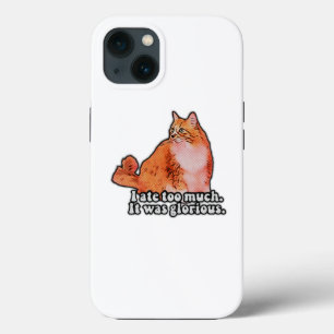 猫好き、猫好きのためのグズグズした猫ミーム iPhone 13ケース