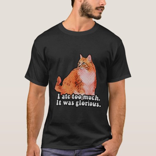 猫好き、猫好きのためのグズグズした猫ミーム Tシャツ (正面)