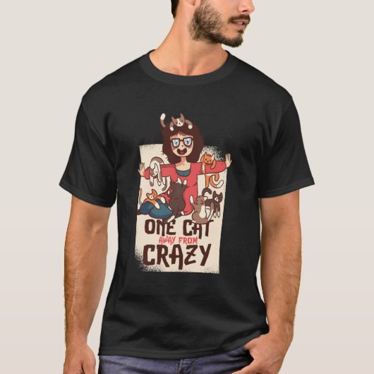 猫好き、猫好きマニア 1 Tシャツ (正面)